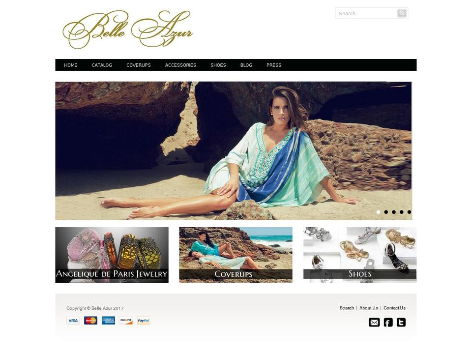 Adaptable Shopify theme site example belleazur.com