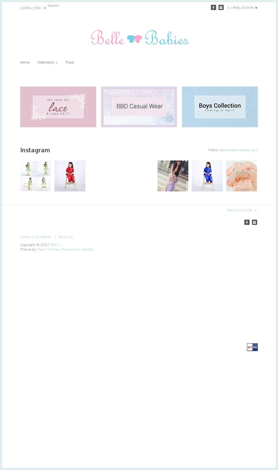 bellebabiesdesign.com shopify website screenshot