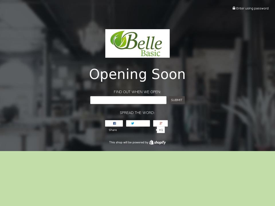 bellebasic.net shopify website screenshot