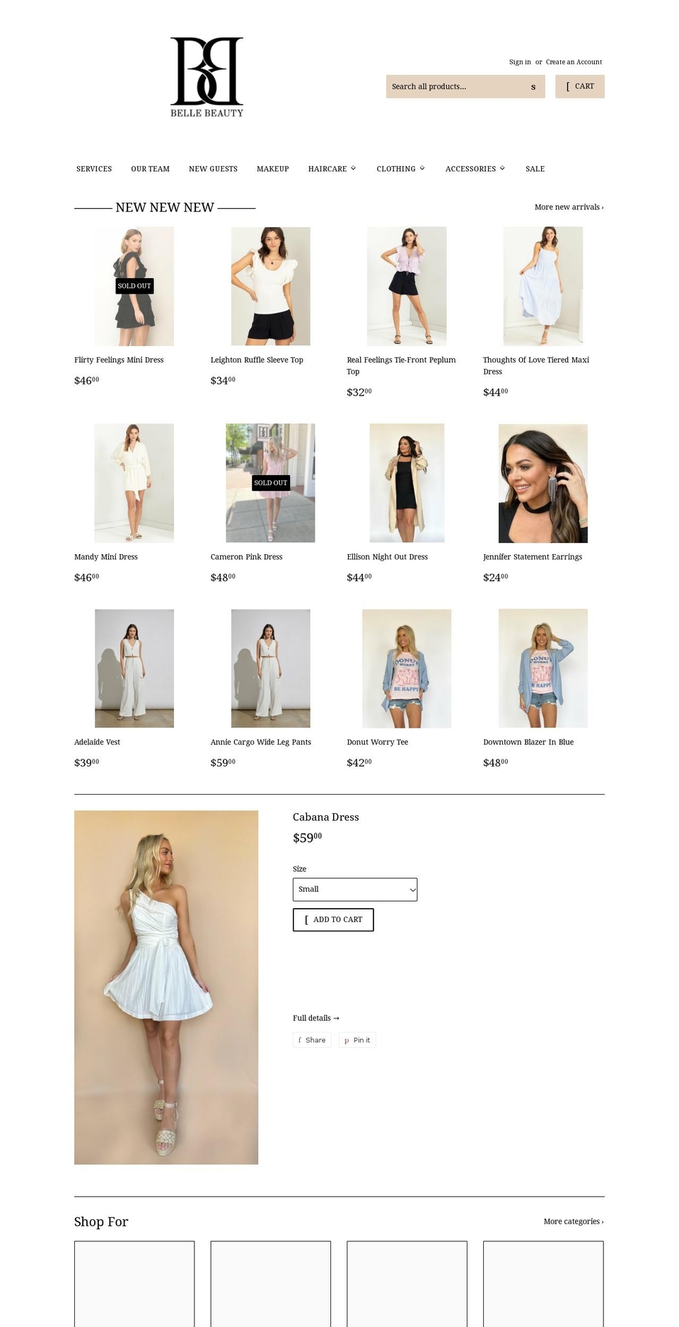 Belle Beauty Shopify theme site example bellebeautysc.com
