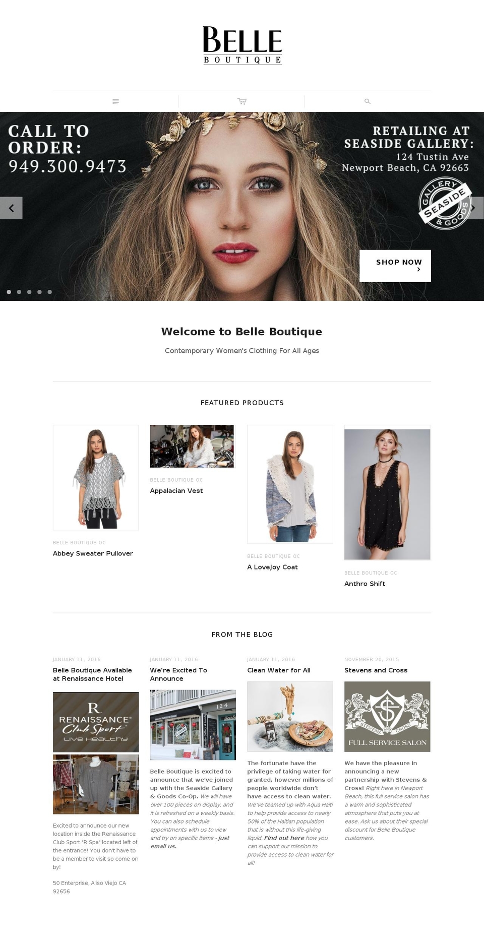 belleboutiqueoc.com shopify website screenshot