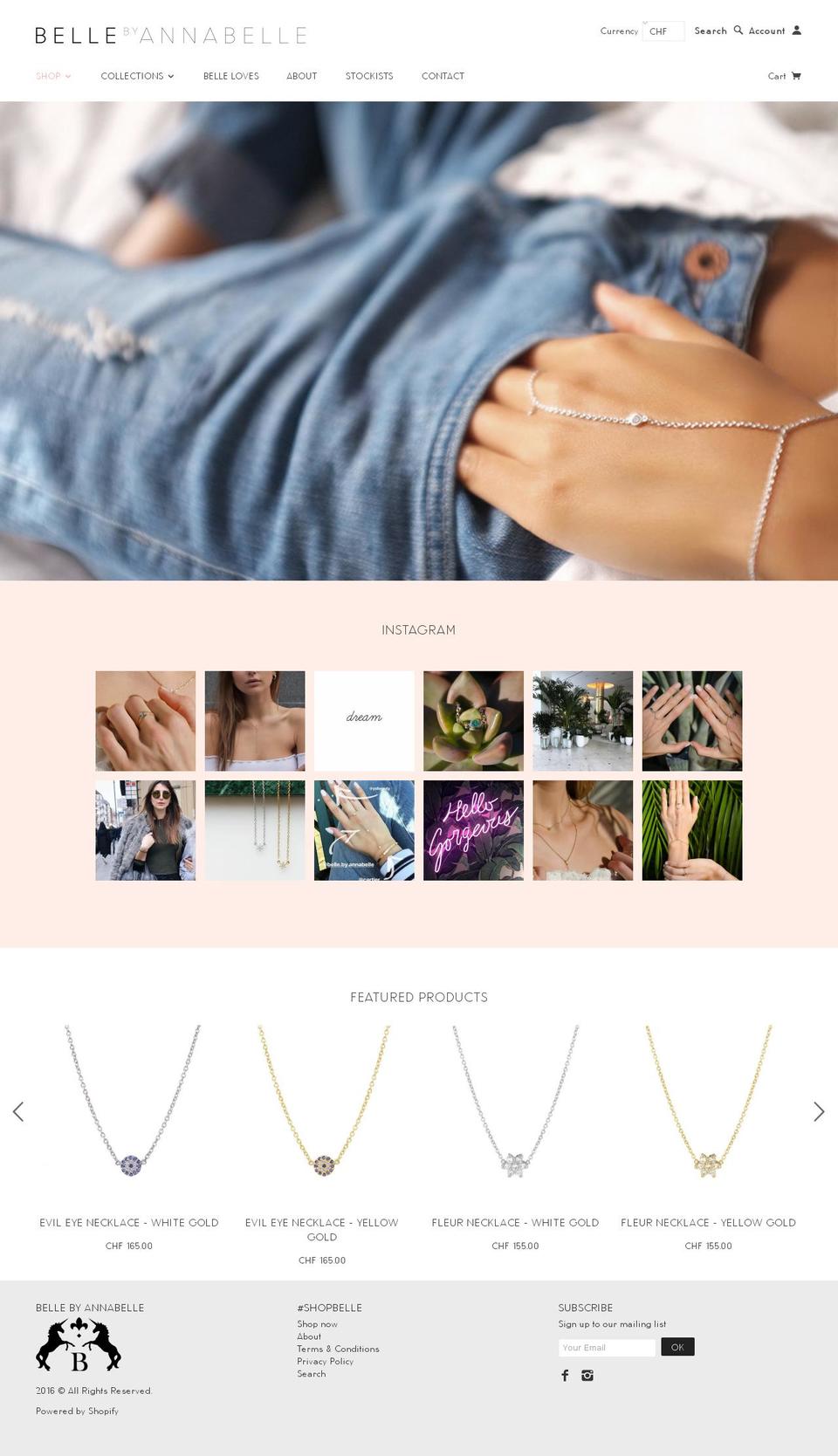 bellebyannabelle.com shopify website screenshot