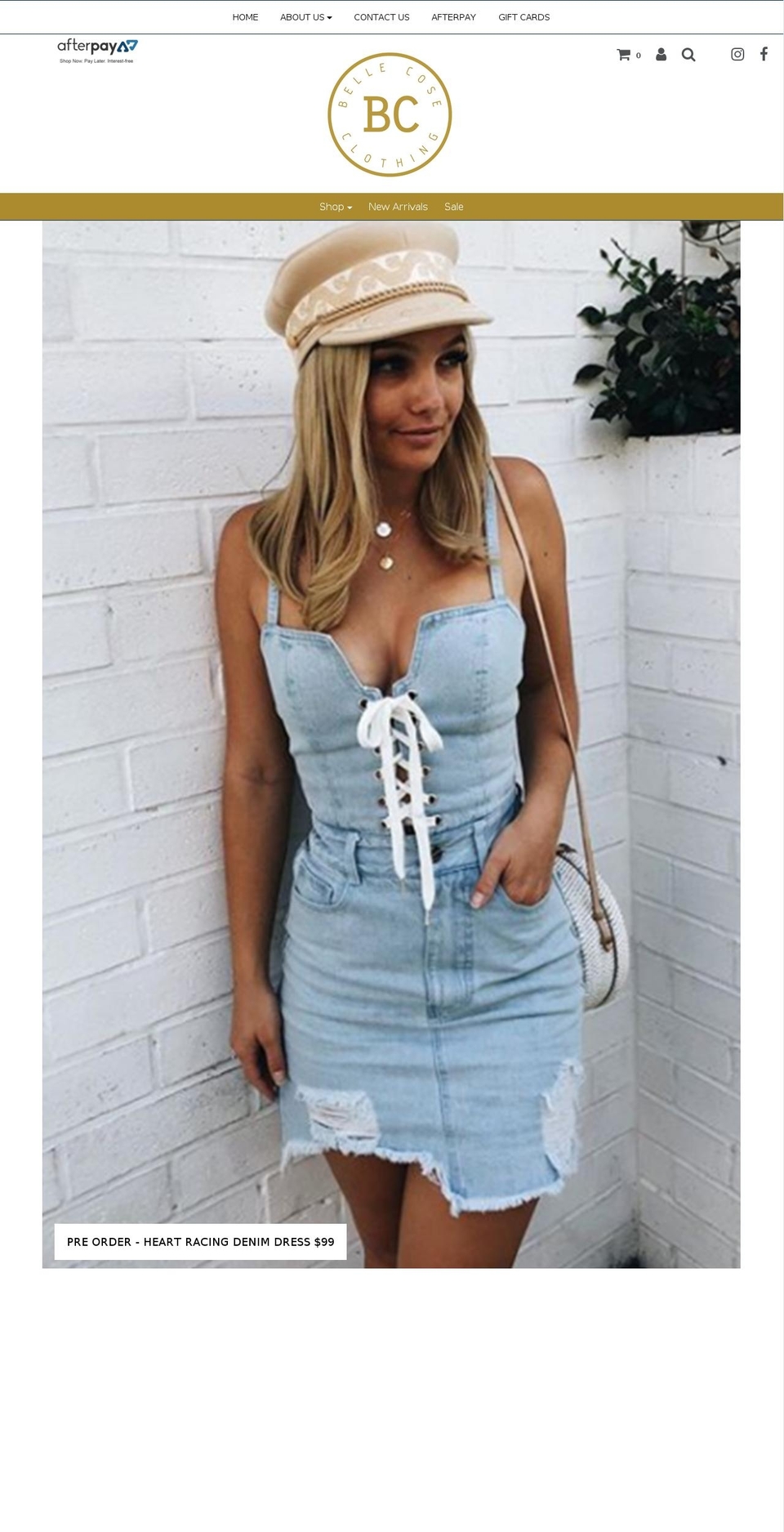 bellecoseclothing.com — Shopify storefront screenshot