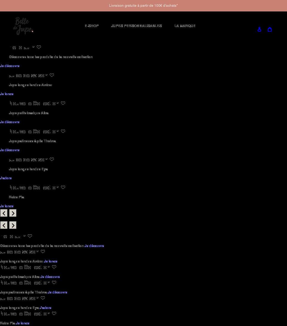 belledejupe.com — Shopify storefront screenshot