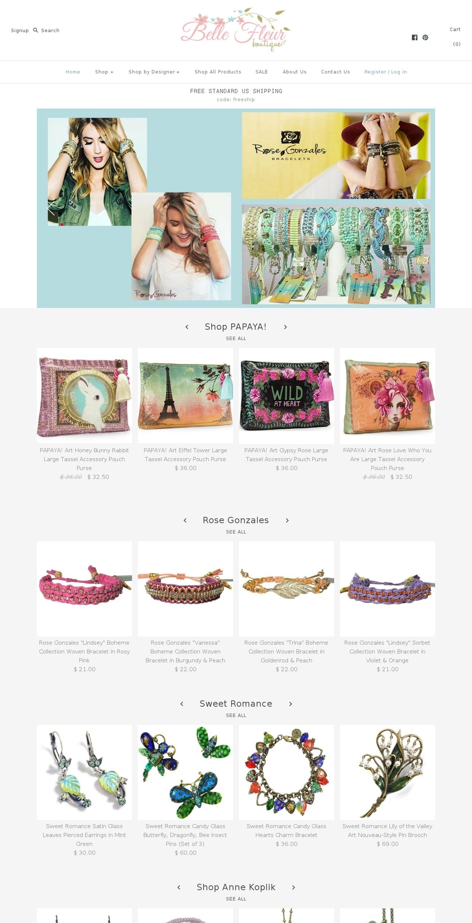 bellefleurboutique.com — Shopify storefront screenshot