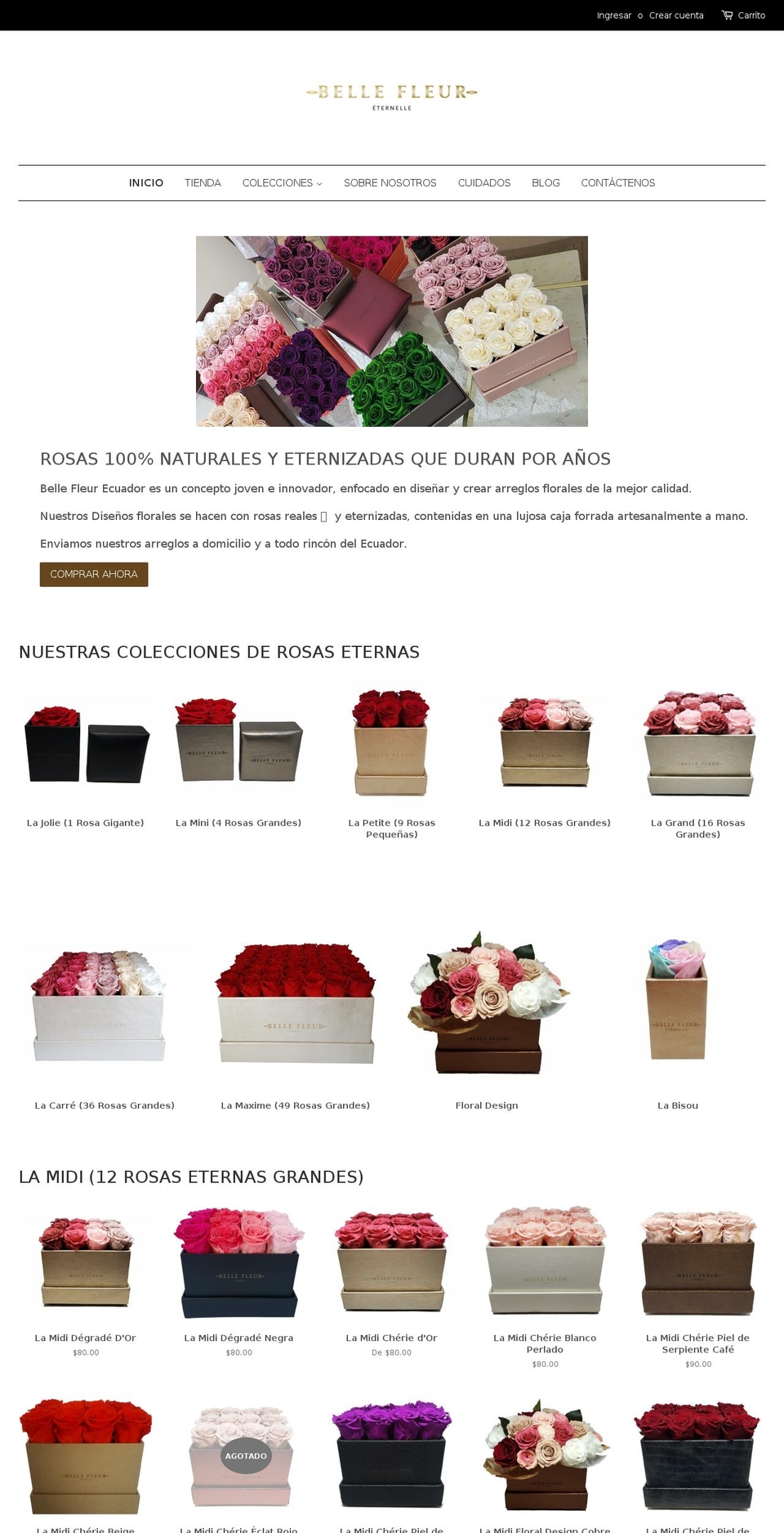 bellefleurecuador.com — Shopify storefront screenshot