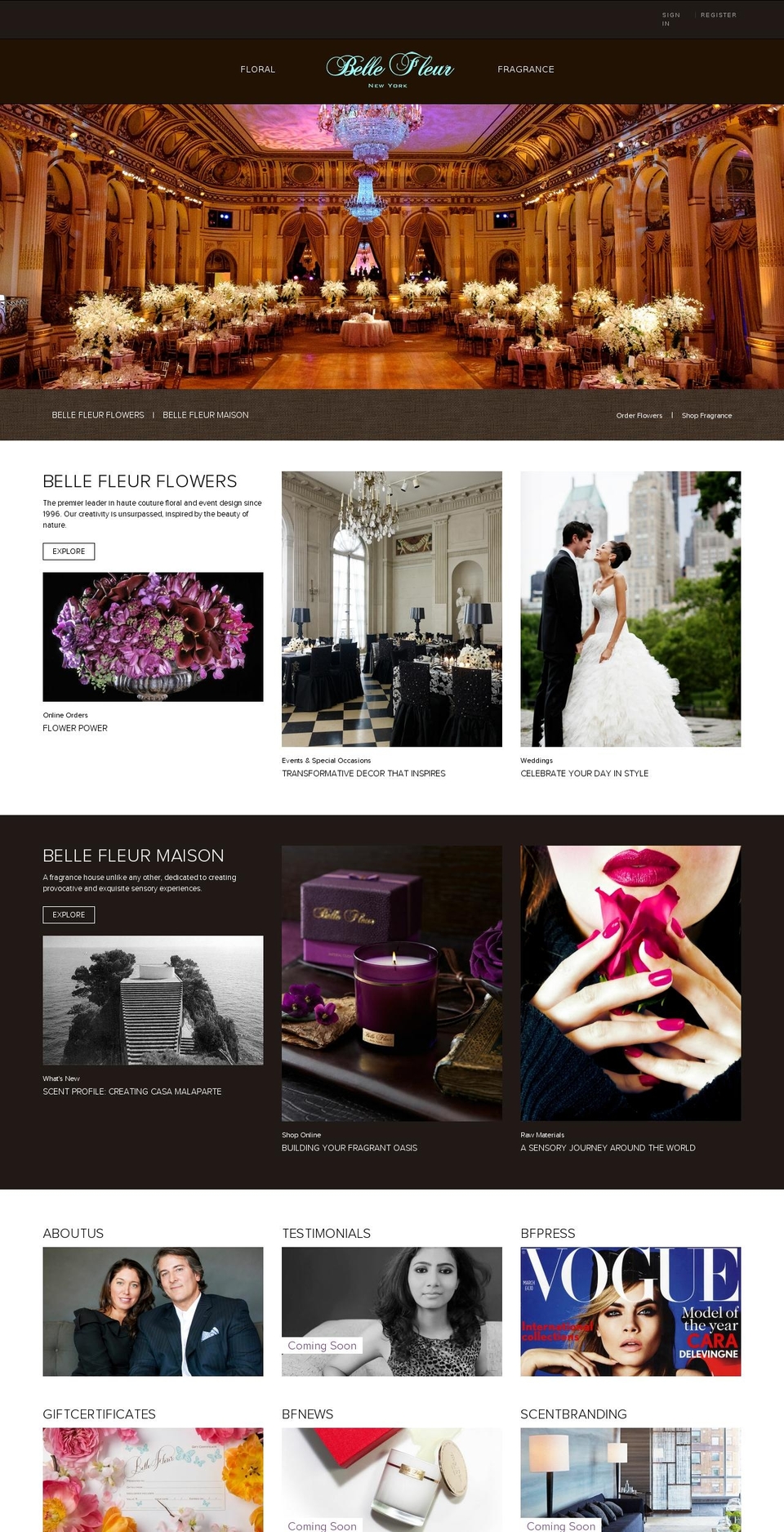 belle Shopify theme site example bellefleurny.com