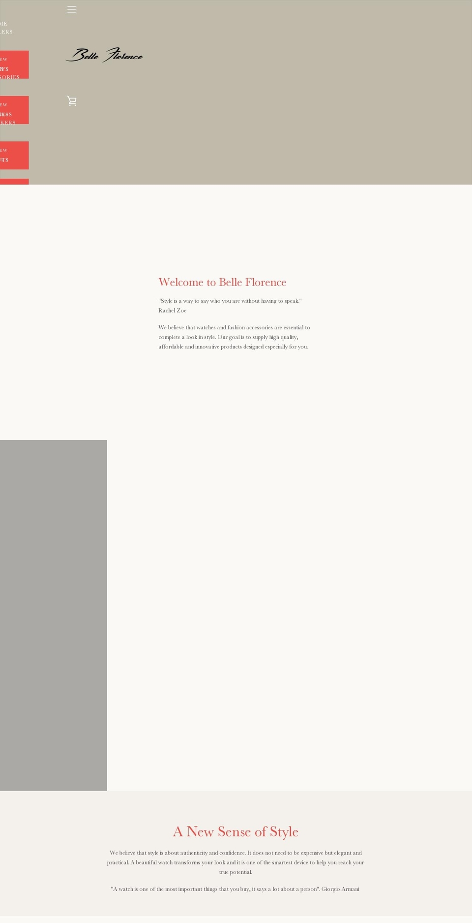 belleflorence.com — Shopify storefront screenshot