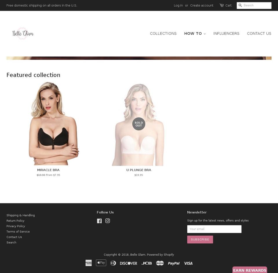 belleglam.com — Shopify storefront screenshot