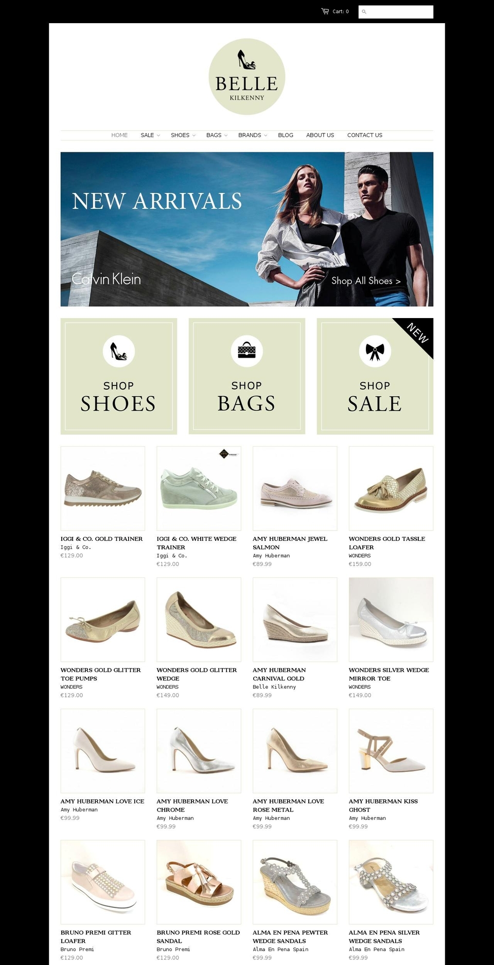 bellekilkenny.com shopify website screenshot