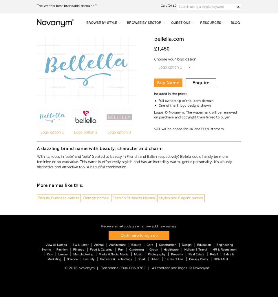 bellella.com — Shopify storefront screenshot