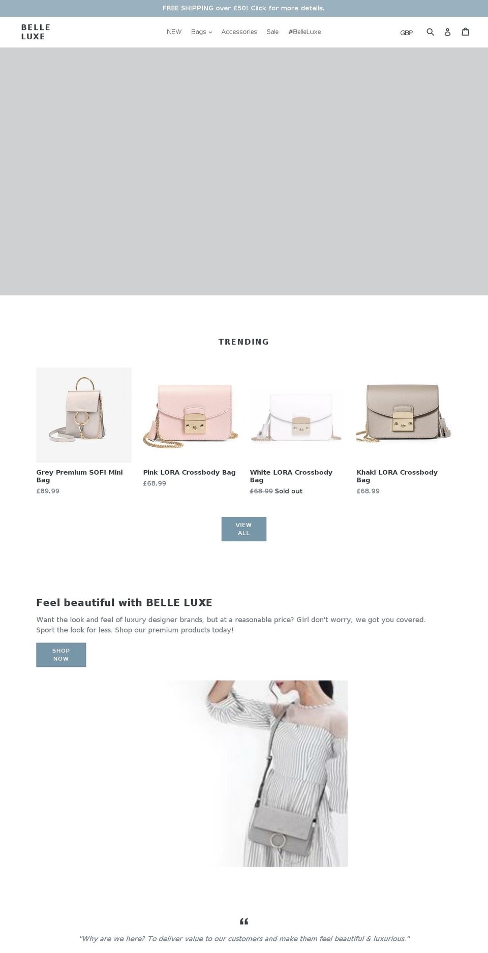 Copy of Main Shopify theme site example belleluxefashion.com