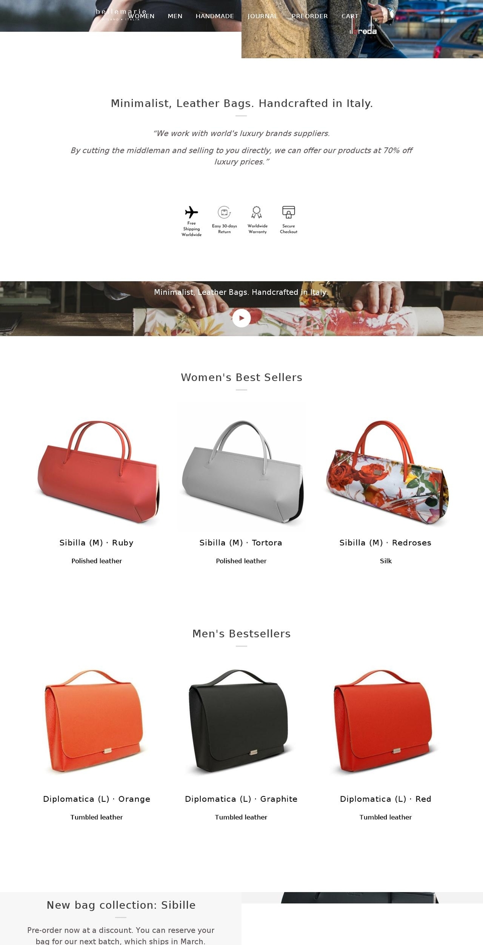 bellemarie.it shopify website screenshot