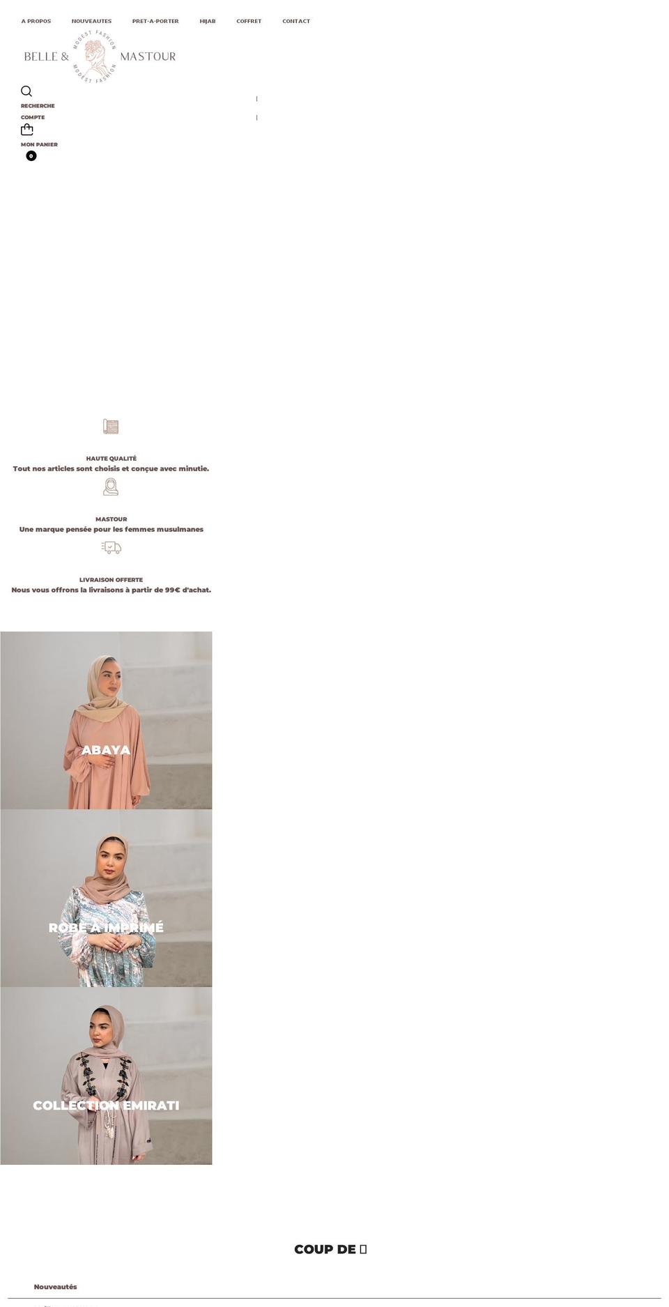 bellemastour.com shopify website screenshot