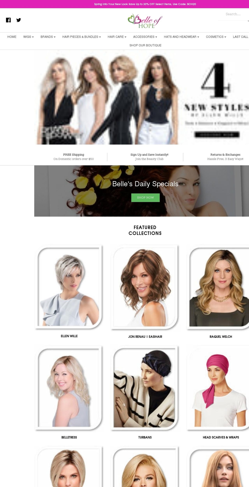 belleofhope.com shopify website screenshot