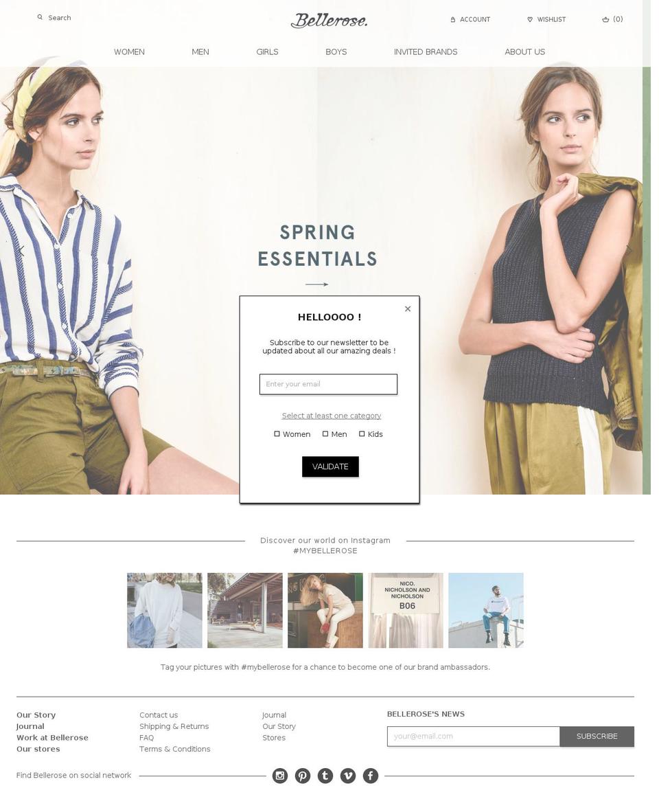 bellerose.co shopify website screenshot