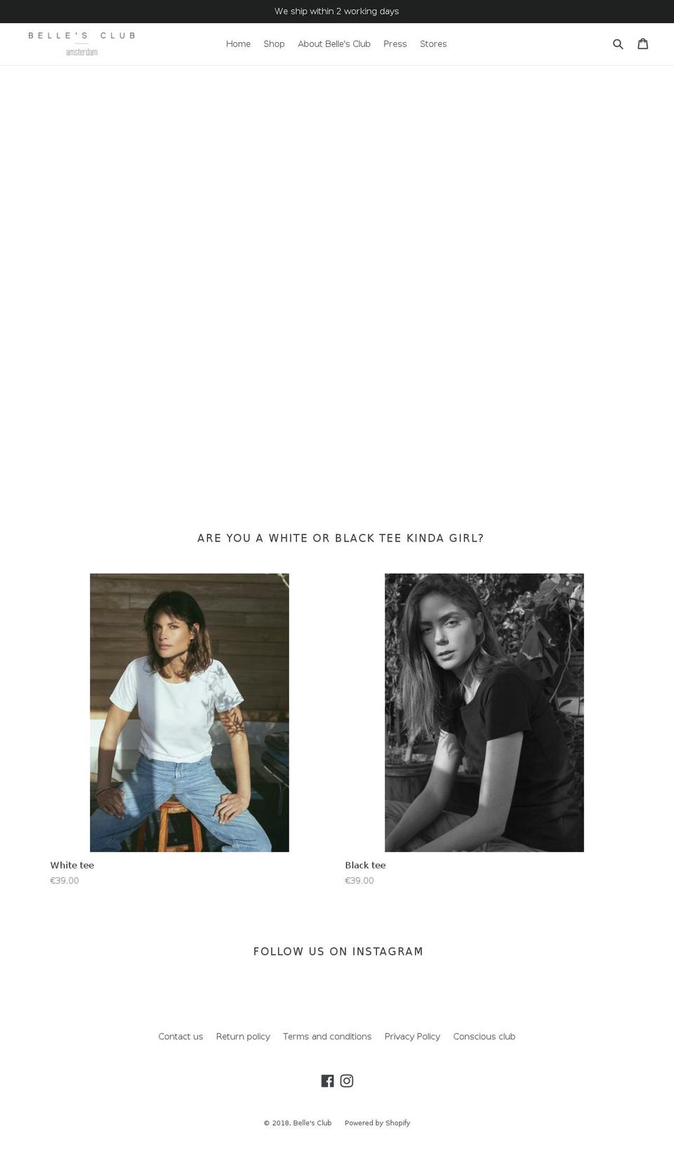 bellesclub.com — Shopify storefront screenshot