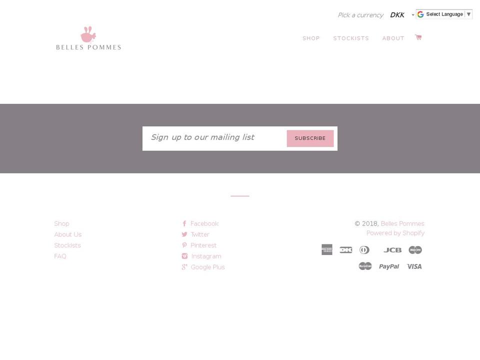 bellespommes.com shopify website screenshot