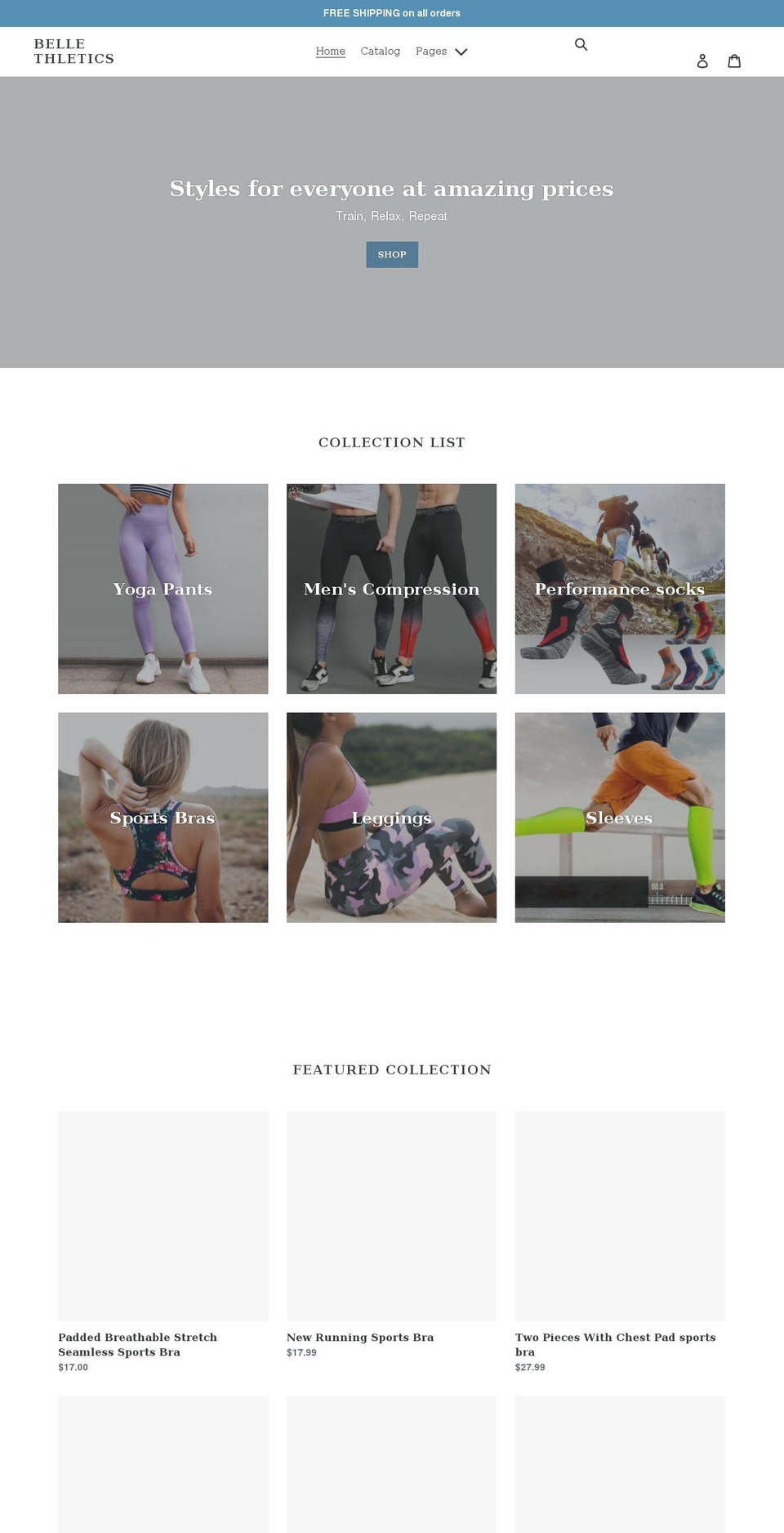 bellethletics.com shopify website screenshot