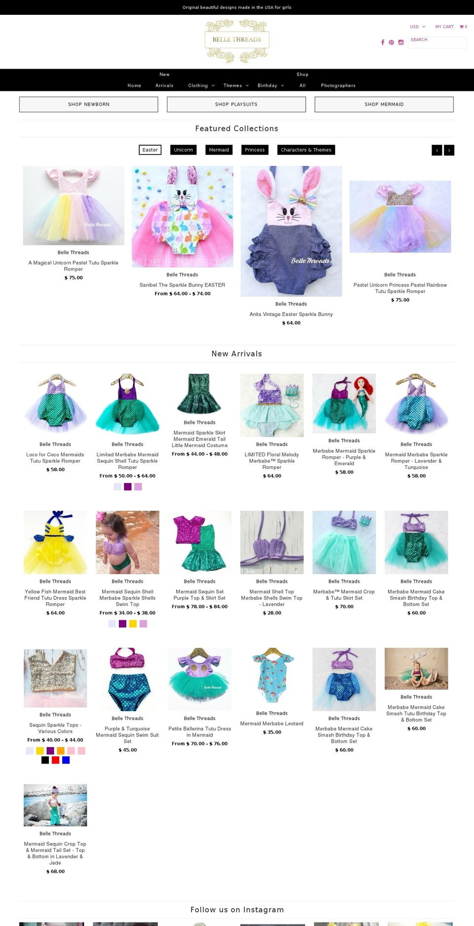 bellethreads.com shopify website screenshot