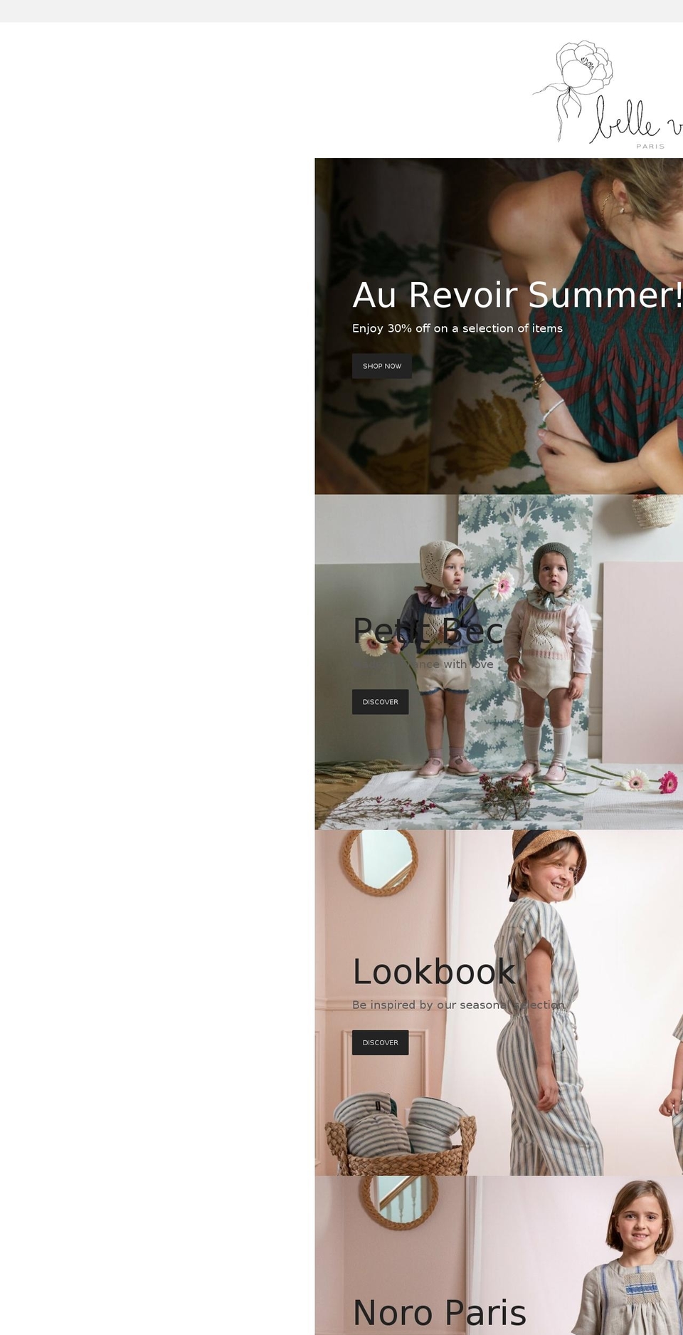 bellevieparis.com shopify website screenshot