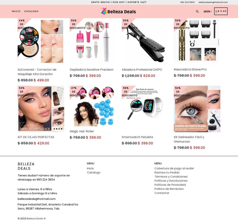 bellezadeals.com shopify website screenshot