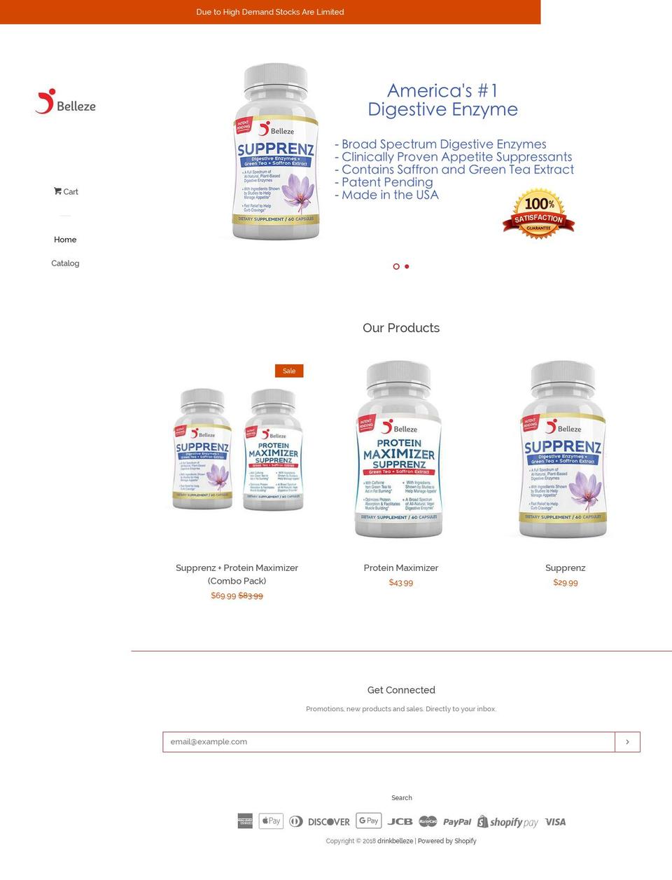 belleze.com — Shopify storefront screenshot