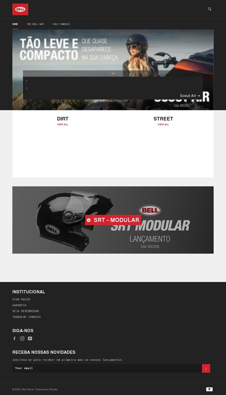 bellhelmets.com.br shopify website screenshot