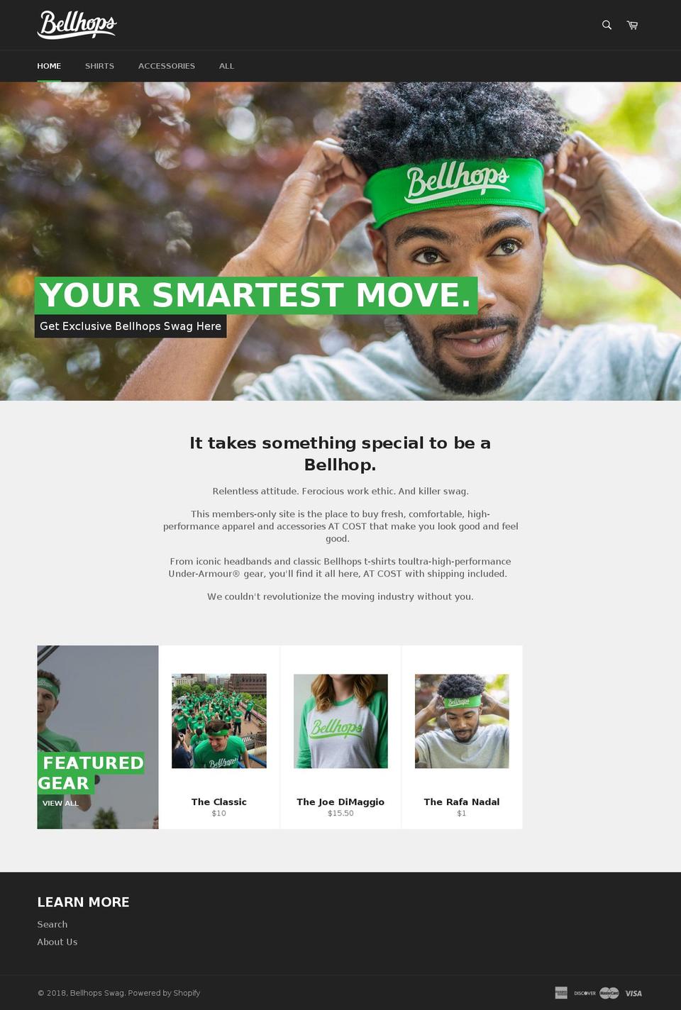 bellhopsswag.com shopify website screenshot