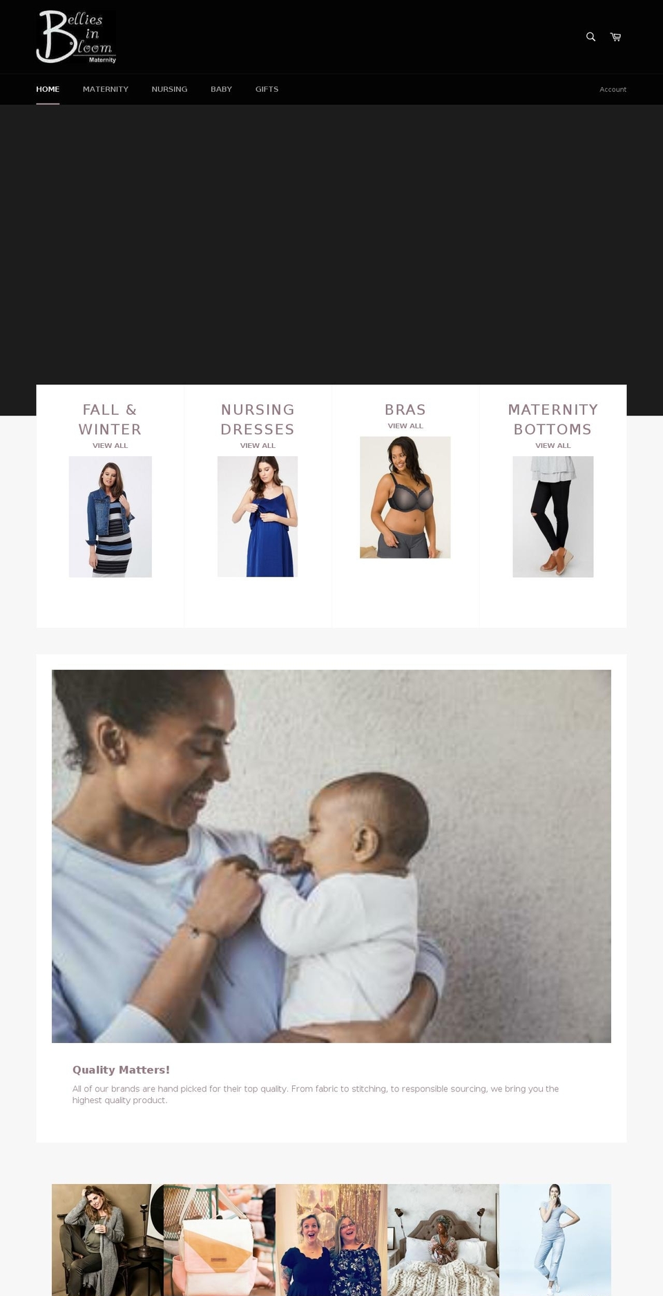 belliesinbloom.ca shopify website screenshot