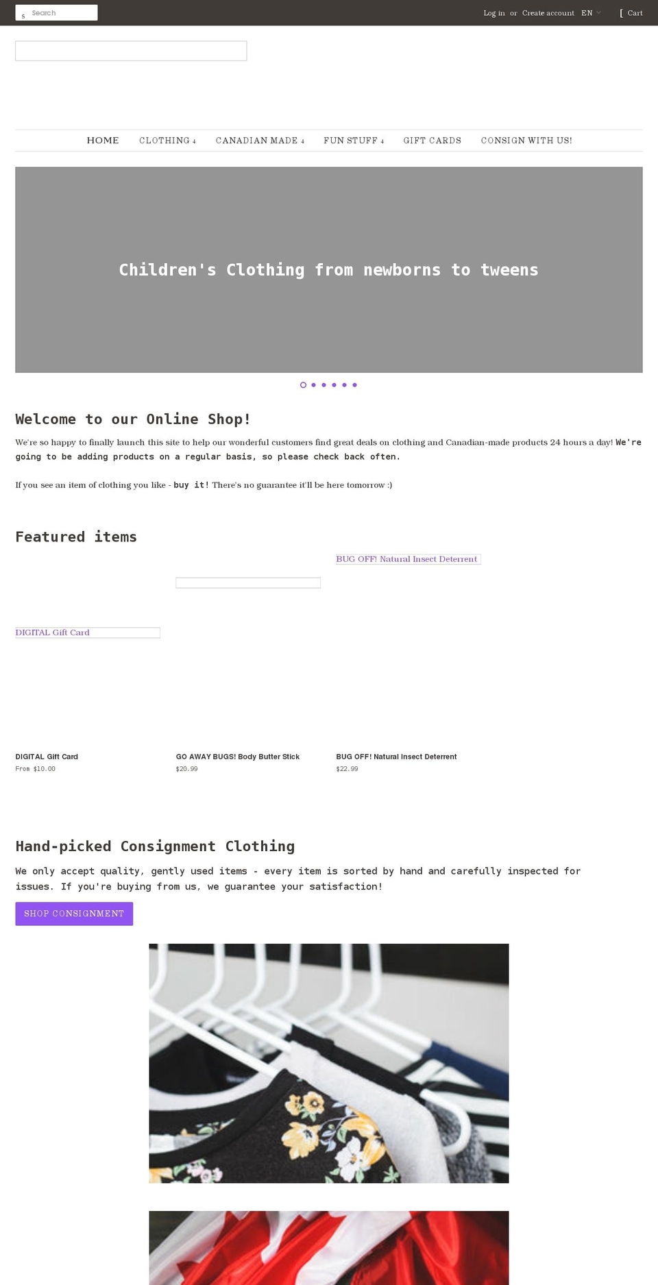 belliestobabies.ca shopify website screenshot