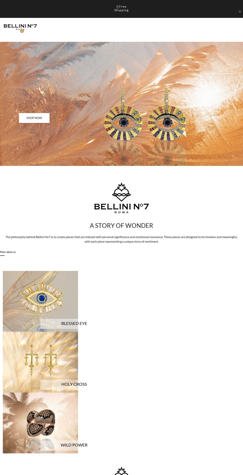 lartique Shopify theme site example bellinino7.com