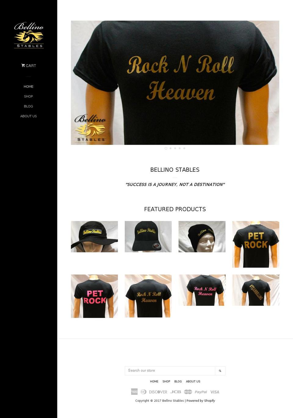 bellinostables.com shopify website screenshot