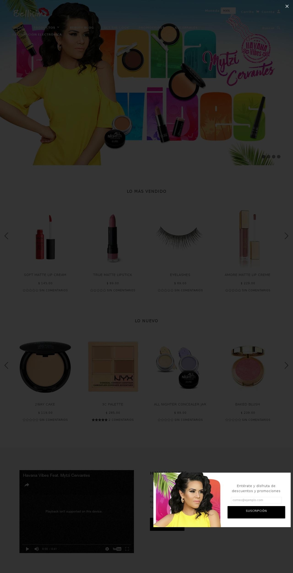 bellisima.com.mx shopify website screenshot