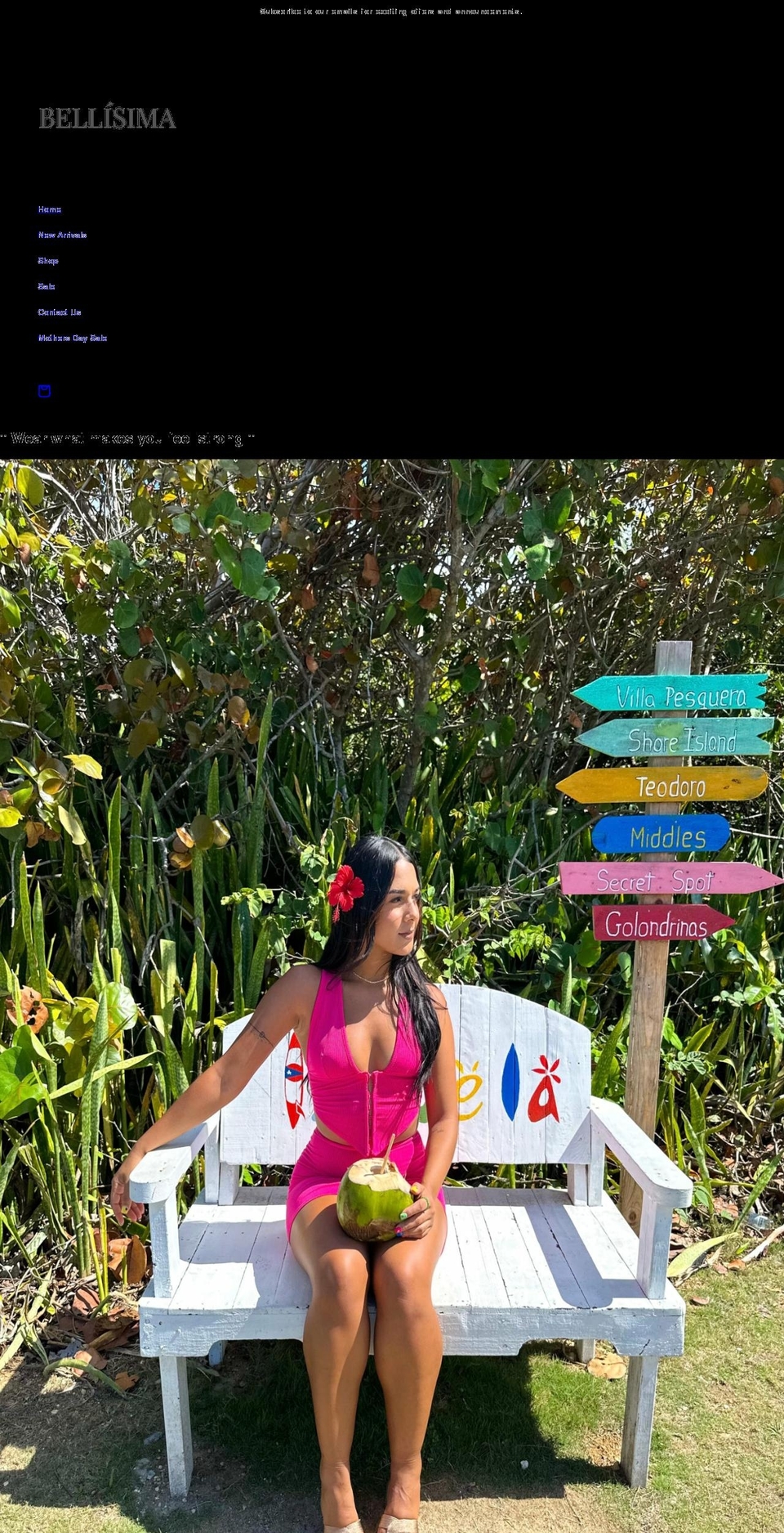 bellisimaboutique.com shopify website screenshot