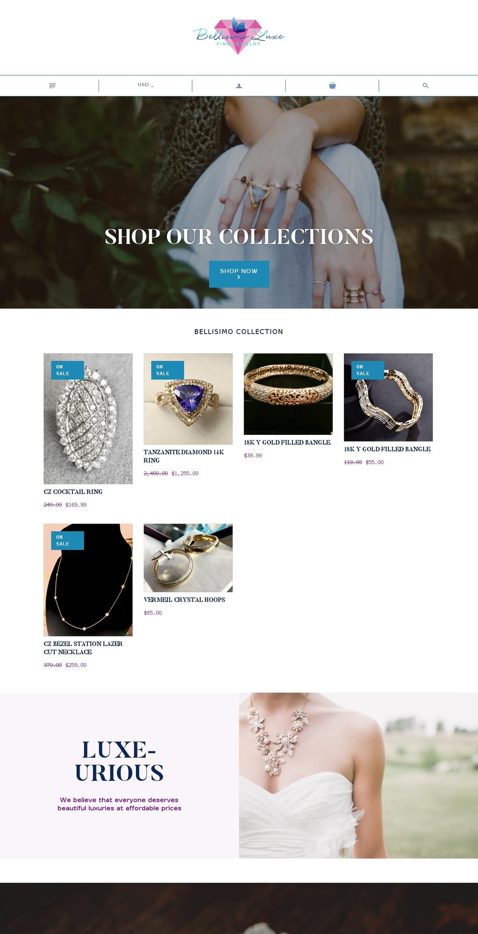bellisimoluxe.com shopify website screenshot