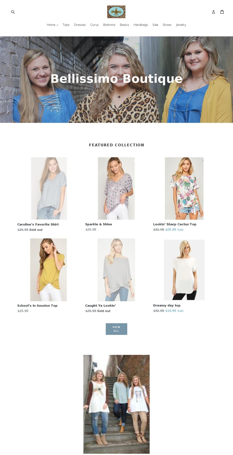 bellissimoboutique.net shopify website screenshot