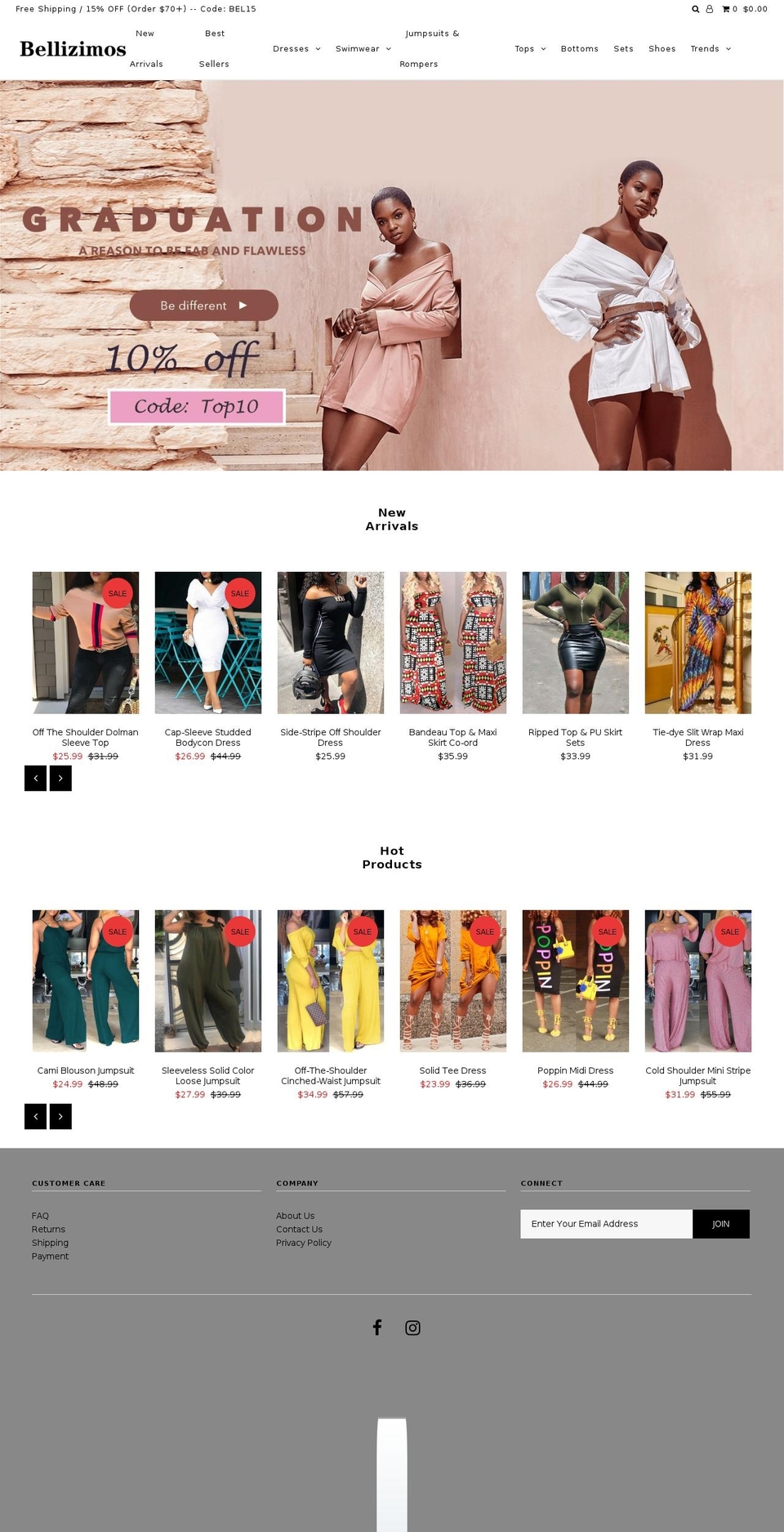 bellizimos.com shopify website screenshot