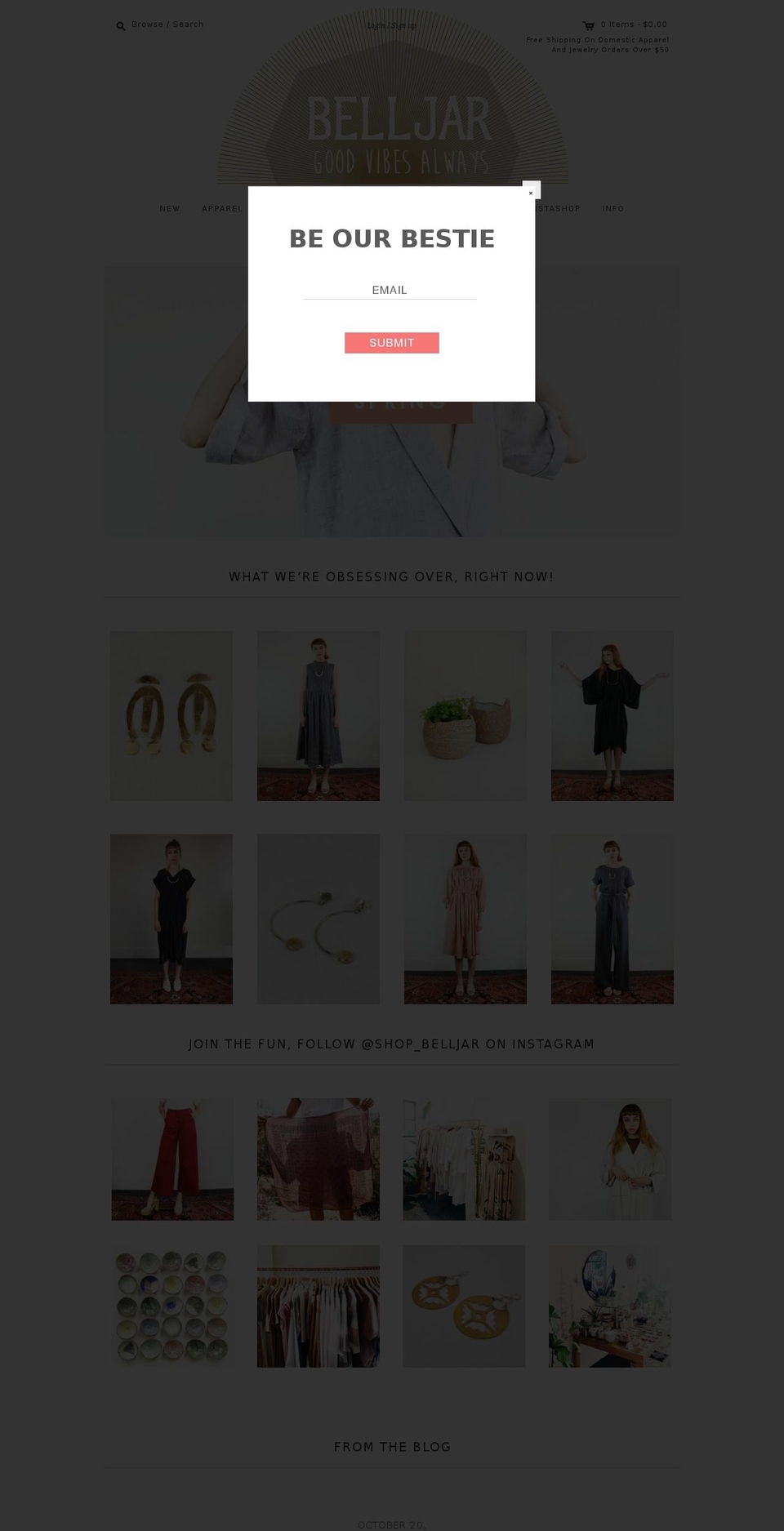 boundless Shopify theme site example belljarsf.com