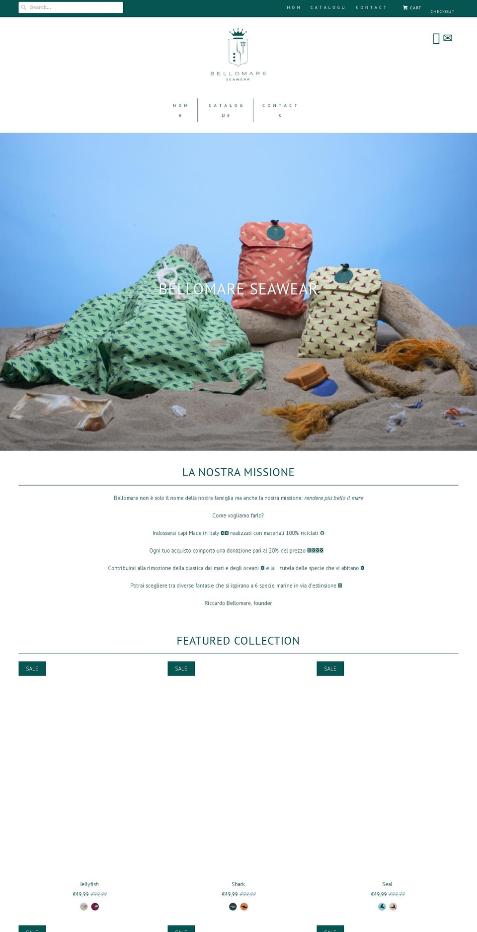 bello-mare.com shopify website screenshot