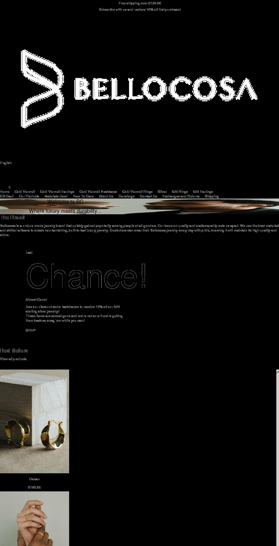 bellocosa.com shopify website screenshot