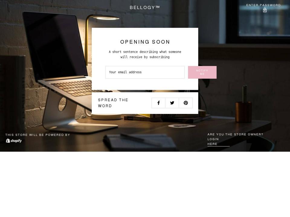 bellogy.com shopify website screenshot