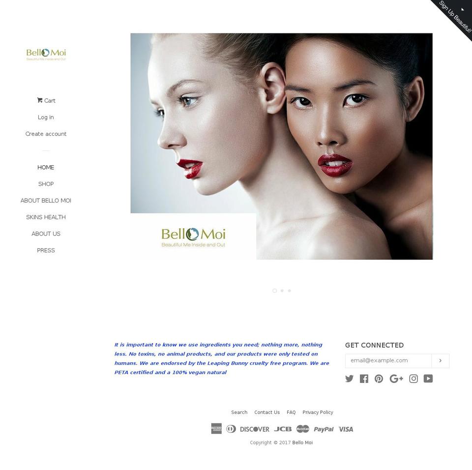 bellomoi.com shopify website screenshot