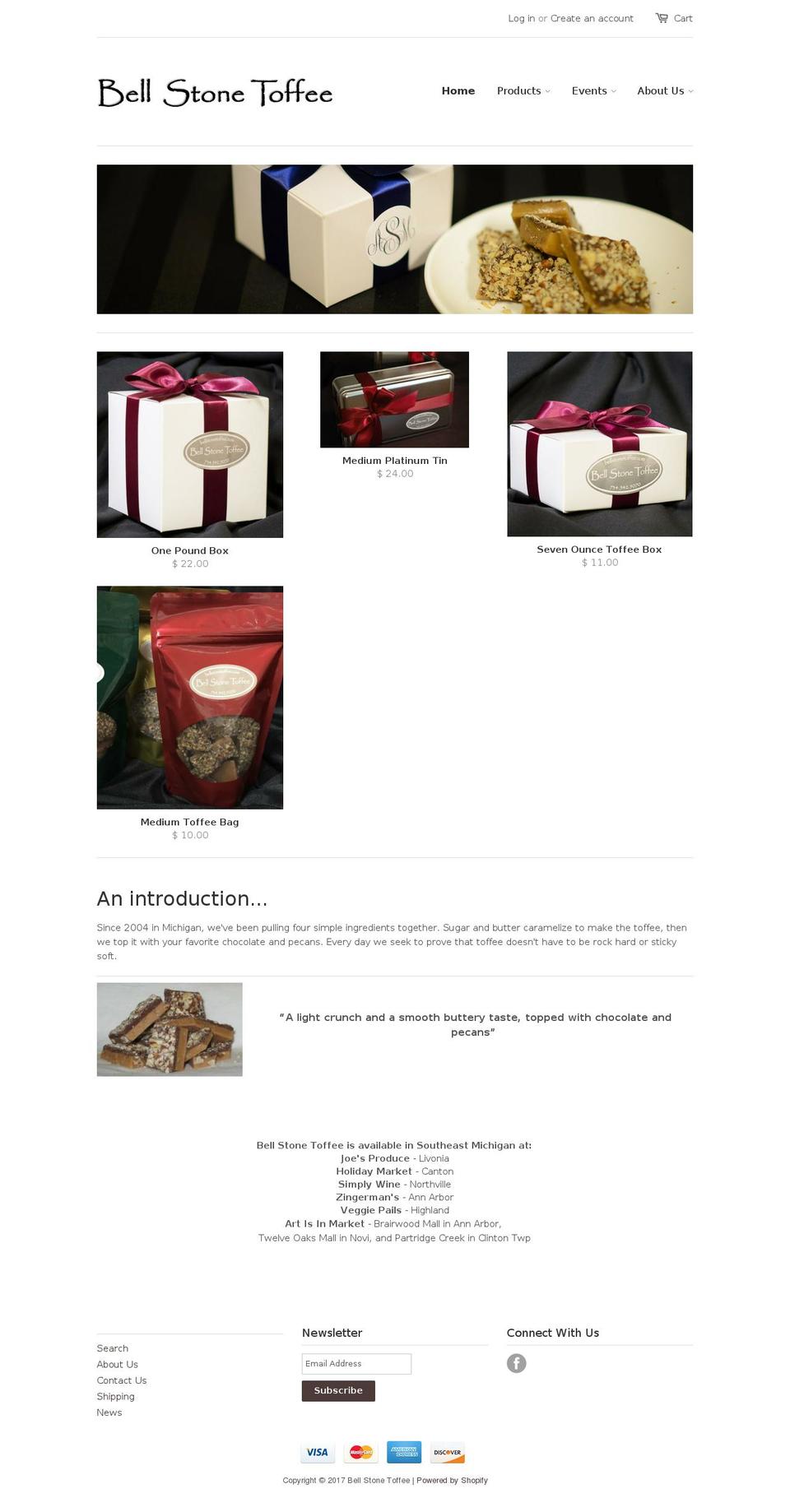 bellstonetoffee.com shopify website screenshot