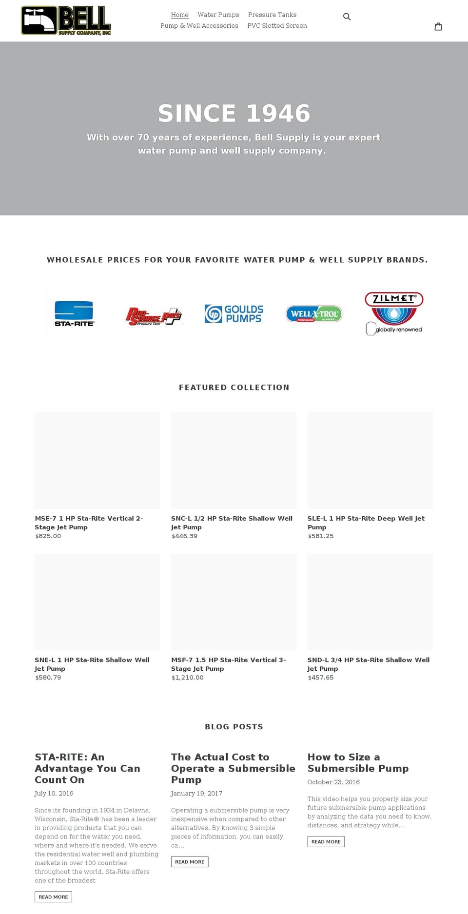 bellsupplyonline.com shopify website screenshot