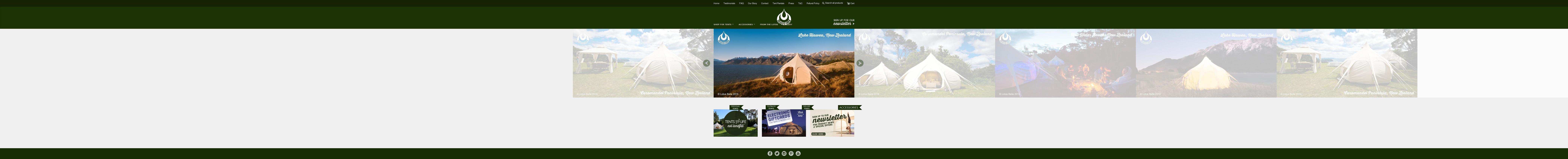 belle Shopify theme site example belltents.co.nz