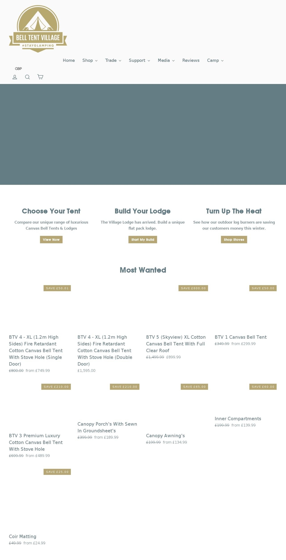 belltentvillage.myshopify.com shopify website screenshot