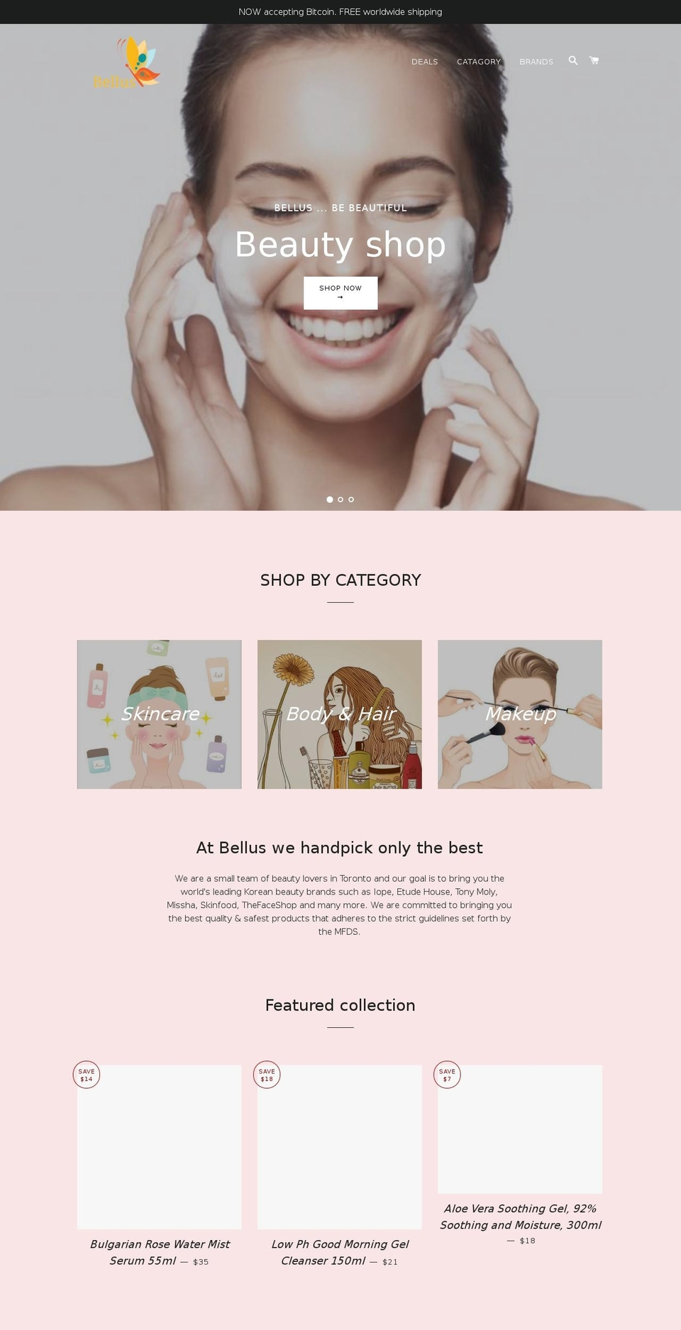 bellus.ca shopify website screenshot