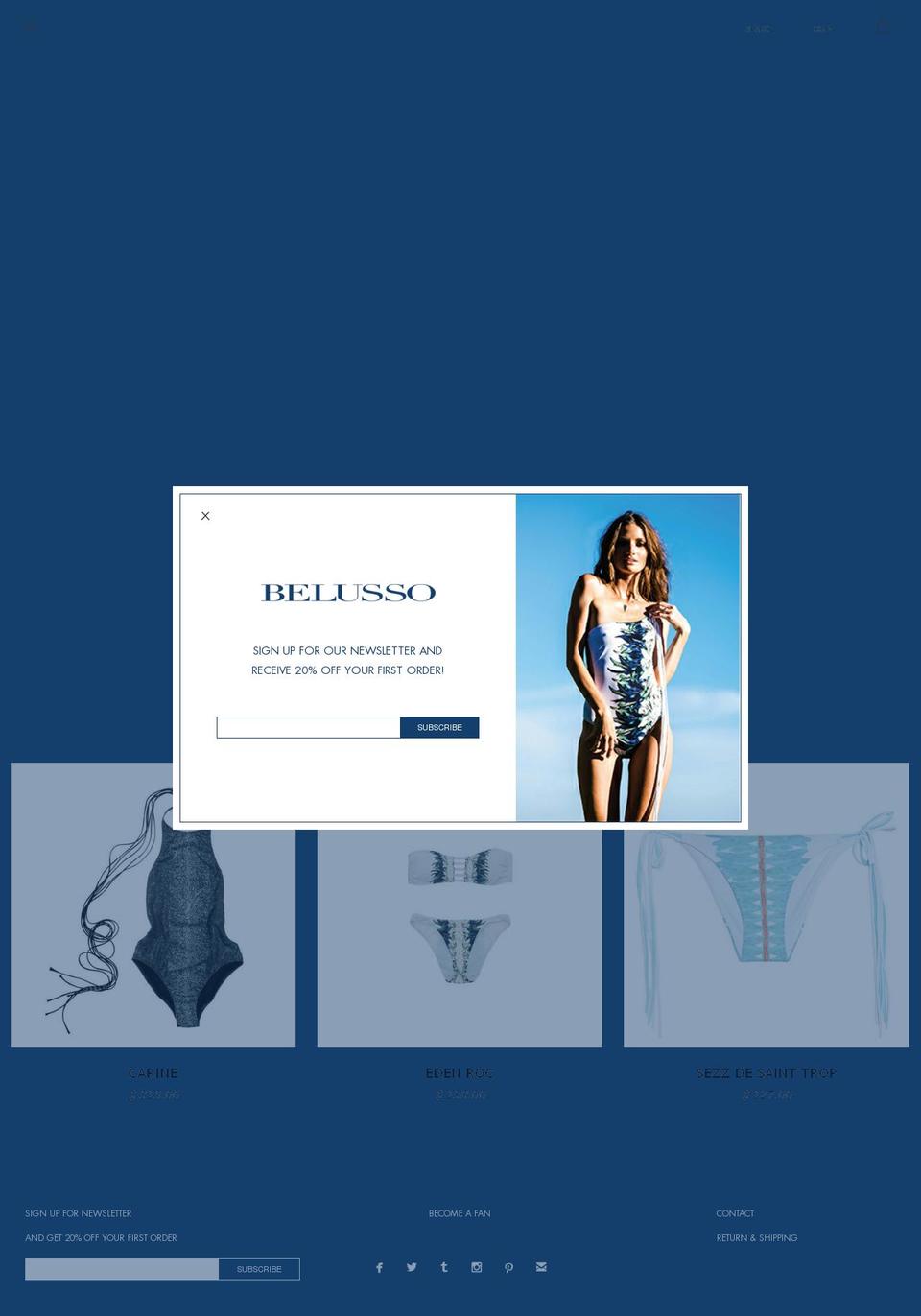 bellusso.com shopify website screenshot