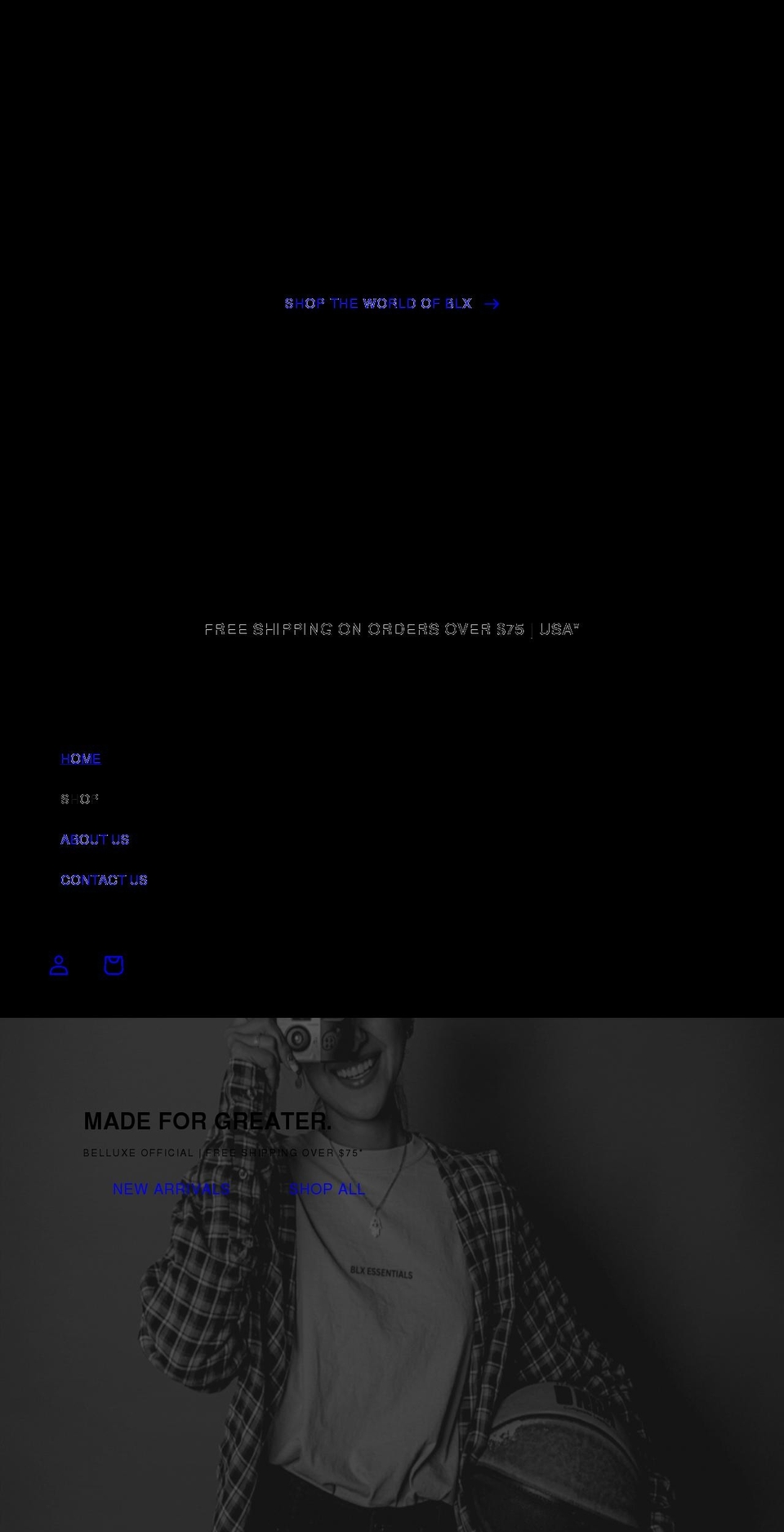 belluxeofficial.com shopify website screenshot
